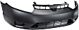 2008 Honda Civic - 2-Piece Kit Front Primed Bumper Cover, Coupe,  Includes (1) Bumper Cover and (1) Grille