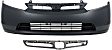 2-Piece Kit, Grille Painted Silver, 4-Door, Sedan, Includes (1) Bumper Cover and (1) Grille