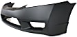 2009 Honda Civic - 2-Piece Kit Front Primed Bumper Cover, Sedan,  Includes (1) Bumper Cover and (1) Grille