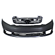 2-Piece Kit, Front Primed Bumper Cover, EX/EX-L Models, Sedan, With Fog Lights, Includes (1) Bumper Cover and (1) Grille