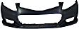 2013 Honda Civic - 2-Piece Kit Front Primed Bumper Cover, Coupe,  Includes (1) Bumper Cover and (1) Grille