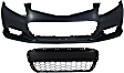 2012-2013 Honda Civic - 2-Piece Kit, Front Primed Bumper Cover, Coupe, Includes (1) Bumper Cover and (1) Bumper Grille