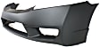 2011 Honda Civic - 2-Piece Kit Front Primed Bumper Cover, Sedan, CAPA Certified Includes (1) Bumper Cover and (1) Grille