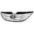 2011-2013 Hyundai Sonata - 2-Piece Kit, Grille Chrome Shell with Paintable Insert, For Models With Type 1 Main Grille, Includes (1) Bumper Cover and (1) Grille