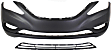 2012 Hyundai Sonata - 2-Piece Kit Front Primed Bumper Cover, CAPA Certified Includes (1) Bumper Cover and (1) Bumper Grille