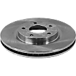 2-Wheel Set Front Brake Disc and Pad Kit, Plain Surface 5 Lugs 295.91 mm Ceramic Pro-Line Series, Includes (2) Brake Disc and (1) Brake Pad Set