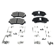 2-Wheel Set Front Brake Disc and Pad Kit, Plain Surface 5 Lugs 295.91 mm Ceramic Pro-Line Series, Includes (2) Brake Disc and (1) Brake Pad Set