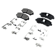 2-Wheel Set Front Brake Disc and Pad Kit, Plain Surface 5 Lugs 295.91 mm Ceramic Pro-Line Series, Includes (2) Brake Disc and (1) Brake Pad Set