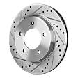 2-Wheel Set Front Brake Disc and Pad Kit, Cross-drilled and Slotted 5 Lugs 308 mm Semi-metallic 4WD Pro-Line Series, Includes (1) Brake Pad Set and (2) Brake Disc