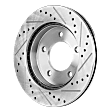 2-Wheel Set Front Brake Disc and Pad Kit, Cross-drilled and Slotted 5 Lugs 308 mm Semi-metallic 4WD Pro-Line Series, Includes (1) Brake Pad Set and (2) Brake Disc