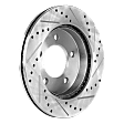 2-Wheel Set Front Brake Disc and Pad Kit, Cross-drilled and Slotted 5 Lugs 308 mm Semi-metallic 4WD Pro-Line Series, Includes (1) Brake Pad Set and (2) Brake Disc