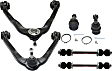 6-Piece Kit Front, Upper Control Arm Kit, Includes (2) Control Arm, (2) Ball Joint and (2) Sway Bar Link