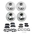 2005 Lexus ES330 - 4-Wheel Set Front and Rear Brake Disc and Pad Kit, Plain Surface, 5 Lugs, Front-295.91 mm/Rear-268.99 mm, Ceramic, 3.3L 6Cyl, Pro-Line Series  Includes (4) Disc and (2) Pad Set