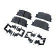 2005 Lexus ES330 - 4-Wheel Set Front and Rear Brake Disc and Pad Kit, Plain Surface, 5 Lugs, Front-295.91 mm/Rear-268.99 mm, Ceramic, 3.3L 6Cyl, Pro-Line Series  Includes (4) Disc and (2) Pad Set
