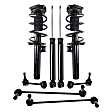 2014 Volkswagen Jetta - 8-Piece Kit Front and Rear, Driver and Passenger Side Suspension Kit, Sedan, with 55 (mm) Outside Suspension Strut Housing Diameter, Generation 5,  Includes (2) Fully Loaded Strut, (2) Shock, and (4) Sway Bar Link
