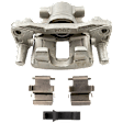 2-Wheel Set Rear Brake Kit With Calipers, Cross-drilled and Slotted 5 Lugs 262 mm Ceramic, Includes (2) Brake Caliper, (2) Brake Disc and (1) Brake Pad Set