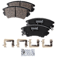2-Wheel Set Rear Brake Kit With Calipers, Plain Surface 5 Lugs 259.08 mm Ceramic FWD, Includes (2) Caliper, (2) Disc, and (1) Pad Set