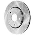 4-Wheel Set Front and Rear Brake Kit With Calipers, Plain Surface 5 Lugs Front-302.01 mm/Rear-305.05 mm Front-Semi-Metallic/Rear-Ceramic, Includes (4) Caliper, (4) Disc, and (2) Pad Set