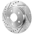 4-Wheel Set Front and Rear Brake Kit With Calipers, Front-Plain Surface/Rear-Cross-drilled and Slotted, 5 Lugs, Front-Semi-Metallic/Rear-Ceramic, Includes (4) Caliper, (4) Disc, and (2) Pad Set