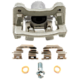 4-Wheel Set Front and Rear Brake Kit With Calipers, Plain Surface, 5 Lugs, Organic FWD