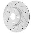 4-Wheel Set Front and Rear Brake Kit With Calipers, Front-Cross-drilled and Slotted/Rear-Plain Surface 5 Lugs Front-275 mm/Rear-259.08 mm Ceramic FWD, Includes (4) Caliper, (4) Disc, and (2) Pad Set