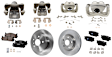 4-Wheel Set Front and Rear Brake Kit With Calipers, Plain Surface, 5 Lugs, Ceramic FWD, Includes (4) Caliper, (4) Disc, and (2) Pad Set
