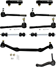 10-Piece Kit Front Suspension Kit, Includes (1) Center Link, (1) Idler Arm, (2) Sway Bar Link, (4) Tie Rod End and (2) Tie Rod Adjusting Sleeve