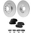 2018 Jeep Compass - 2-Wheel Set Rear Brake Disc and Pad Kit, Plain Surface, 5 Lugs, 278 mm, Ceramic, For Models With 278mm Rear Disc, 305mm Front Disc, 2.4L 4Cyl, Includes (1) Brake Pad Set and (2) Brake Disc