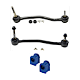 KIT-020725-C04 3-Piece Kit Front, Driver and Passenger Side Sway Bar Link, Includes (2) Sway Bar Link and (1) Sway Bar Bushing