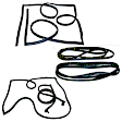 1995 Chevrolet G20 - 3-Piece Kit Door Seal Kit - 3-Piece Kit, Includes (2) Door Seal Kit and (1) Door Seal