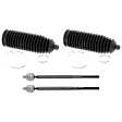 4-Piece Kit Tie Rod End Includes (2) Steering Rack Boot and (2) Tie Rod End