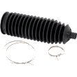 4-Piece Kit Tie Rod End Includes (2) Steering Rack Boot and (2) Tie Rod End