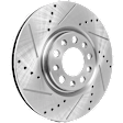 4-Wheel Set Front and Rear Brake Disc and Pad Kit, Cross-drilled and Slotted 305 mm, Includes (2) Brake Disc and (1) Brake Pad Set