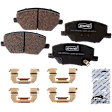 4-Wheel Set Front and Rear Brake Disc and Pad Kit, Cross-drilled and Slotted 305 mm, Includes (2) Brake Disc and (1) Brake Pad Set