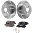 4-Wheel Set Front and Rear Brake Disc and Pad Kit, Plain Surface 309.12 mm, Includes (2) Brake Disc and (1) Brake Pad Set