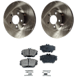 4-Wheel Set Front and Rear Brake Disc and Pad Kit, Plain Surface 293.88 mm, Includes (2) Brake Disc and (1) Brake Pad Set