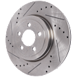 4-Wheel Set Brake Disc and Pad Kit, Cross-drilled and Slotted 344.93 mm, Includes (2) Brake Disc and (1) Brake Pad Set