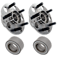 2-Wheel Set Rear Wheel Hub, 5 Lugs, With Bearing, Includes (2) Wheel Hub and (2) Wheel Bearing