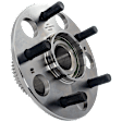 2-Wheel Set Rear Wheel Hub, 5 Lugs, With Bearing, Includes (2) Wheel Hub and (2) Wheel Bearing