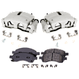 2-Wheel Set Front and Rear Brake Kit With Calipers, Includes (1) Brake Pad Set and (2) Brake Kit With Calipers