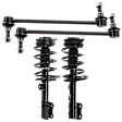 4-Piece Kit Fully Loaded Strut, Includes (2) Shock Absorber and Strut Assembly and (2) Sway Bar Link
