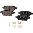 4-Wheel Set Front and Rear Brake Disc and Pad Kit, Plain Surface 279.91 mm, Includes (2) Brake Disc and (1) Brake Pad Set