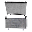 2-Piece Kit Radiator, 1.5L, 4Cyl, Includes (1) Radiator and (1) A/C Condenser