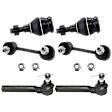 6-Piece Kit Front, Driver and Passenger Side Sway Bar Links, Includes (2) Ball Joint, (2) Sway Bar Link, and (2) Tie Rod End