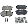 2-Wheel Set Front Brake Disc and Pad Kit, Plain Surface 6 Lugs 296.93 mm Ceramic Pro-Line Series, Includes (2) Brake Disc and (1) Brake Pad Set