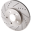 2006 Toyota Sienna Limited - 2-Wheel Set Front Brake Disc and Pad Kit, Cross-drilled and Slotted, 5 Lugs, 296 mm, Ceramic, 3.3L 6Cyl, Pro-Line Series  Includes (2) Disc and (1) Pad Set
