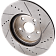2006 Toyota Sienna Limited - 2-Wheel Set Front Brake Disc and Pad Kit, Cross-drilled and Slotted, 5 Lugs, 296 mm, Ceramic, 3.3L 6Cyl, Pro-Line Series  Includes (2) Disc and (1) Pad Set