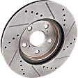 2006 Toyota Sienna Limited - 2-Wheel Set Front Brake Disc and Pad Kit, Cross-drilled and Slotted, 5 Lugs, 296 mm, Ceramic, 3.3L 6Cyl, Pro-Line Series  Includes (2) Disc and (1) Pad Set