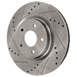 2015 Nissan Pathfinder - 4-Piece Kit Front Brake Disc and Pad Kit, Cross-drilled and Slotted, 5 Lugs, Ceramic, 3.5L 6Cyl, Pro-Line Series  Includes (2) Brake Disc and (1) Brake Pad Set