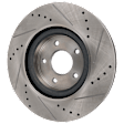 2015 Nissan Pathfinder - 4-Piece Kit Front Brake Disc and Pad Kit, Cross-drilled and Slotted, 5 Lugs, Ceramic, 3.5L 6Cyl, Pro-Line Series  Includes (2) Brake Disc and (1) Brake Pad Set